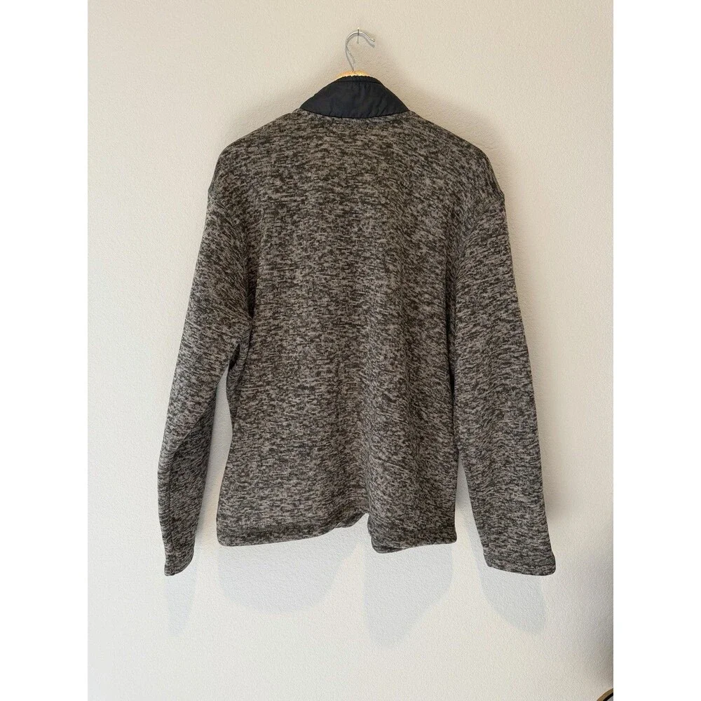 Eddie Bauer Men's Grey 1/4 Zip Pullover Sweater Jacket Preppy Size XL Fleece - Picture 5 of 8